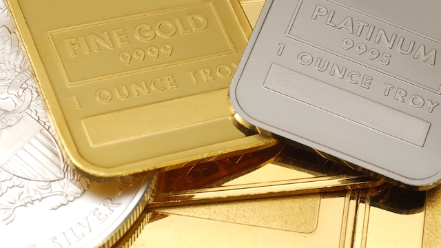 Lingotes de oro y plata