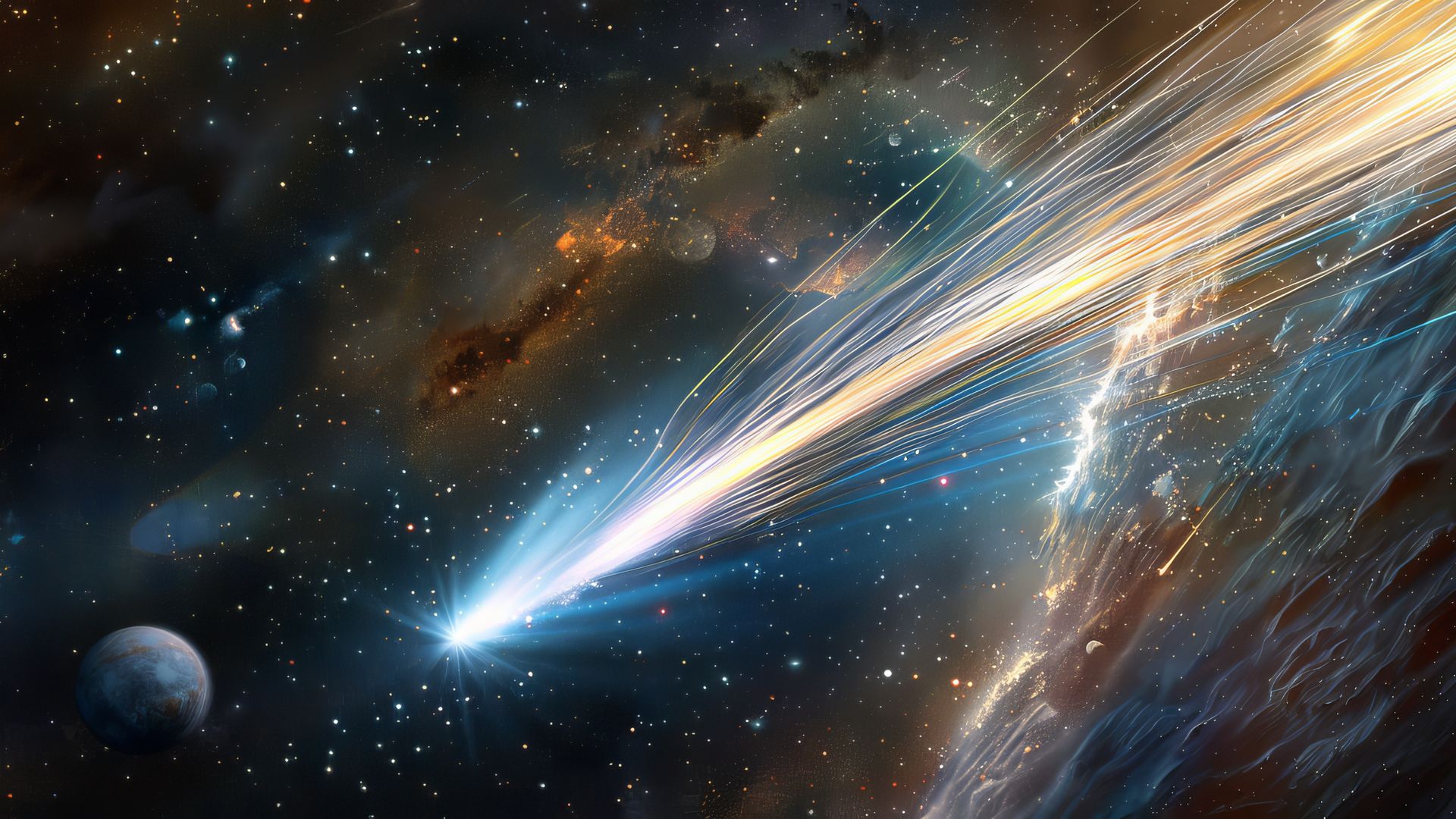 Cometa en el espacio