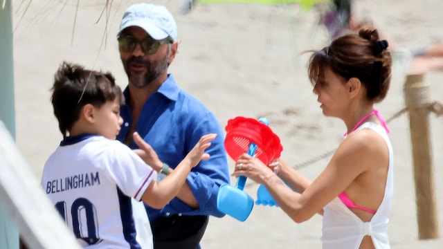 Eva Longoria con su marido y su hijo en Marbella