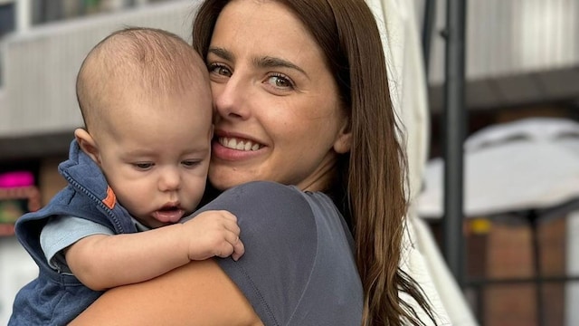 Michelle Renaud y sus hijos Milo y Marcelo 