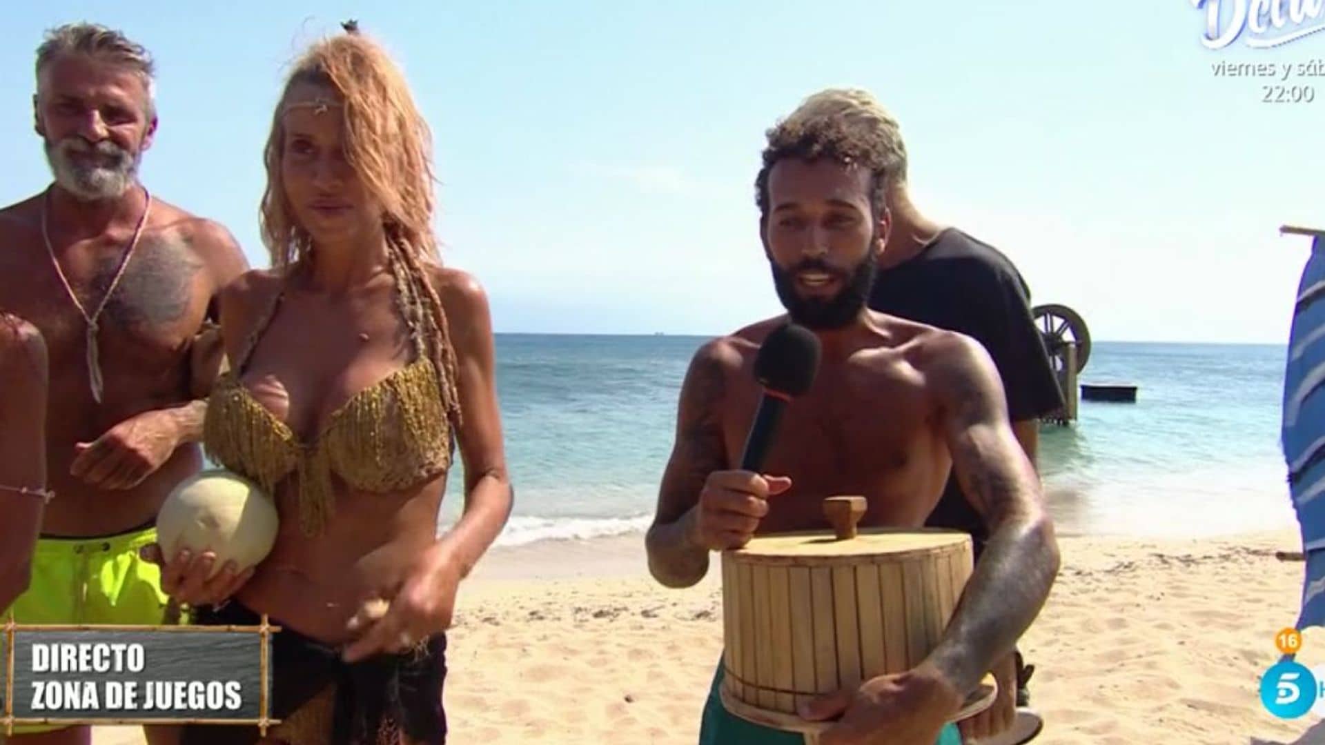 El enfado de Omar Sánchez en 'Supervivientes' que casi deja sin comer pizza a Lara Sajen