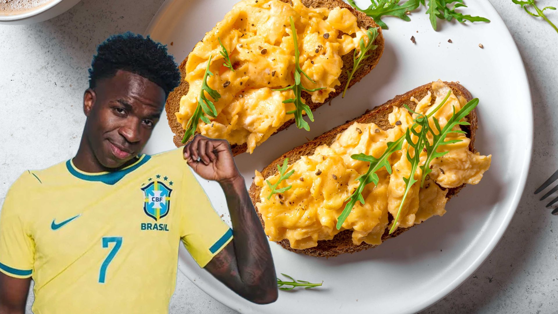 Vinicius Jr. y su desayuno