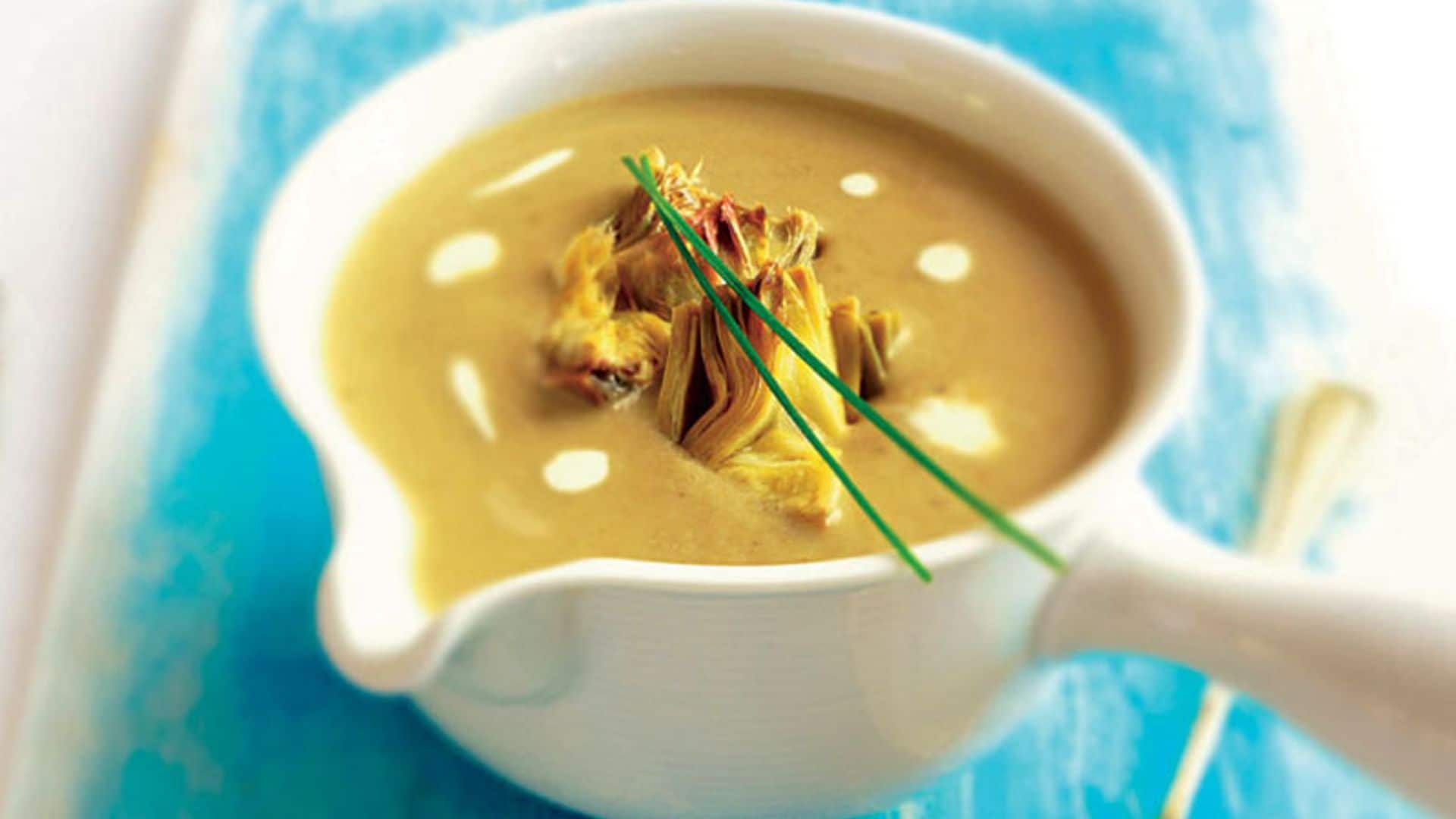 Crema de alcachofas con 'foie'