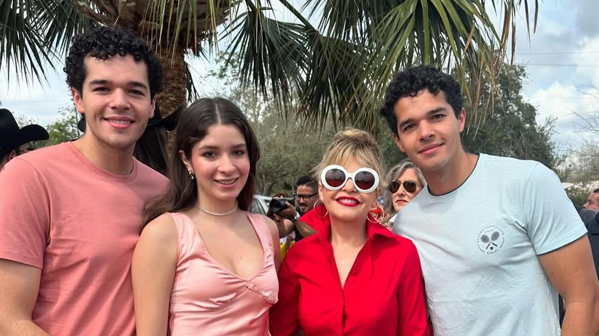 En compañía de sus hijos, Itatí Cantoral brilla en su visita más especial a Texas