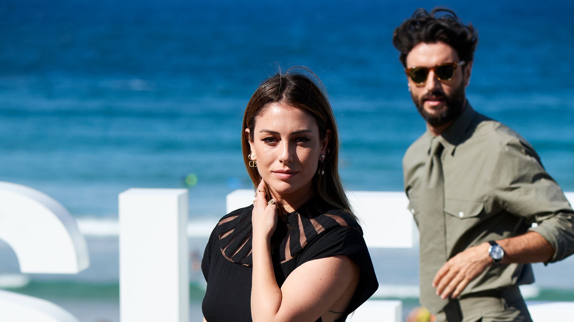 Javier Rey y Blanca Suárez en la presentación de 'El Verano Que Vivimos' en la 68ª edición del Festival de San Sebastián en 2020