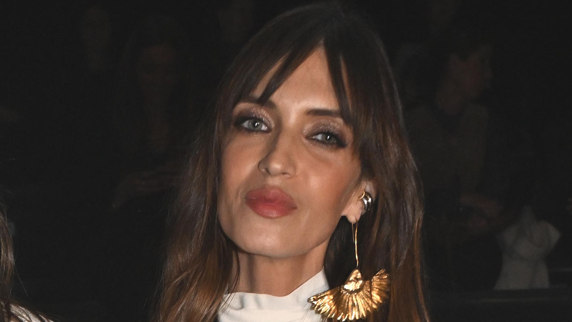 Sara Carbonero durante el desfile de la firma Pedro del Hierro en la 81ª edición de MBFWM, a 20 de febrero de 2025, en Madrid