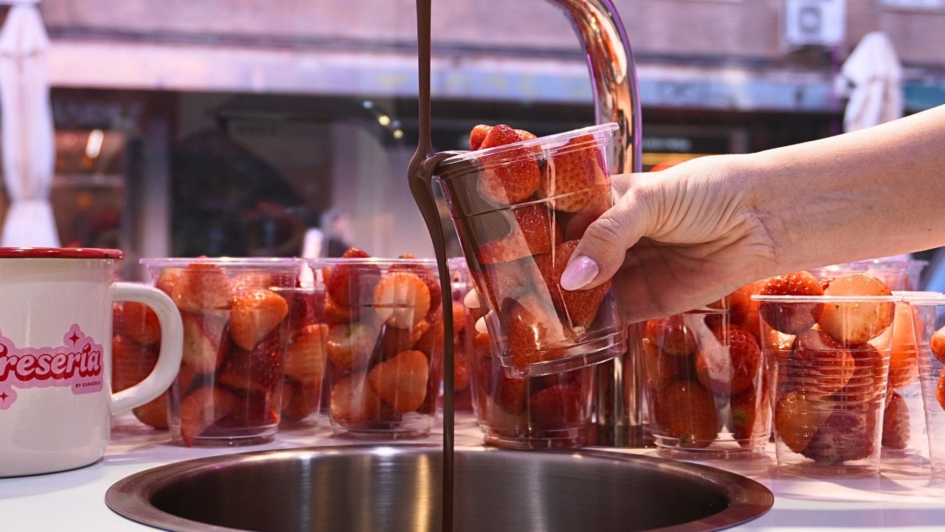 La Fresería, fresas con chocolate 
