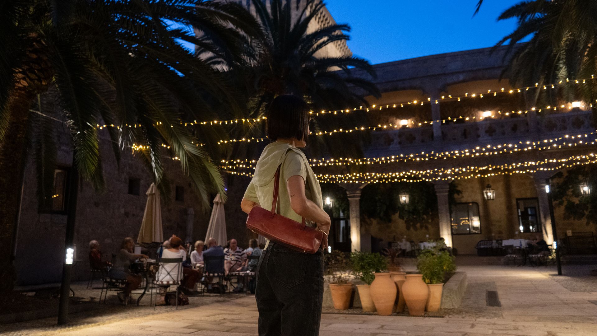 La iluminación nocturna del Parador