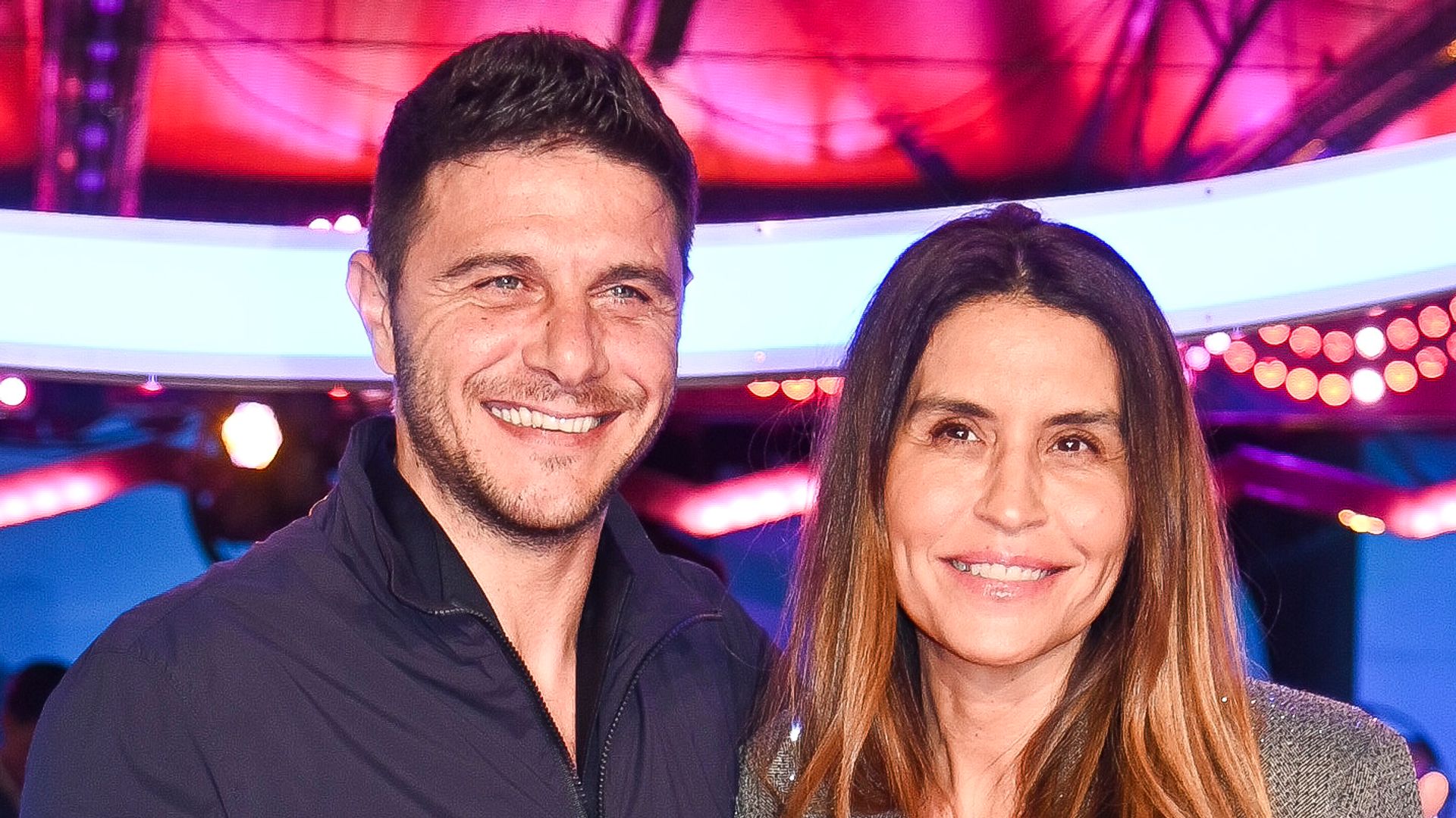 Joaquín Sánchez y Susana Saborido en una presentación en Sevilla
