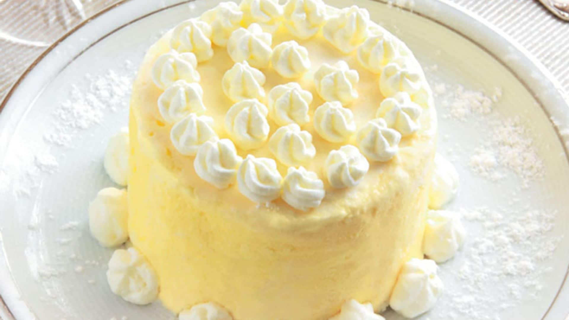 Tarta de helado de chocolate blanco