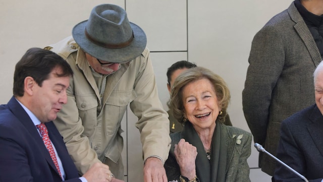 Reina Sofía en un evento de la Fundación Atapuerca