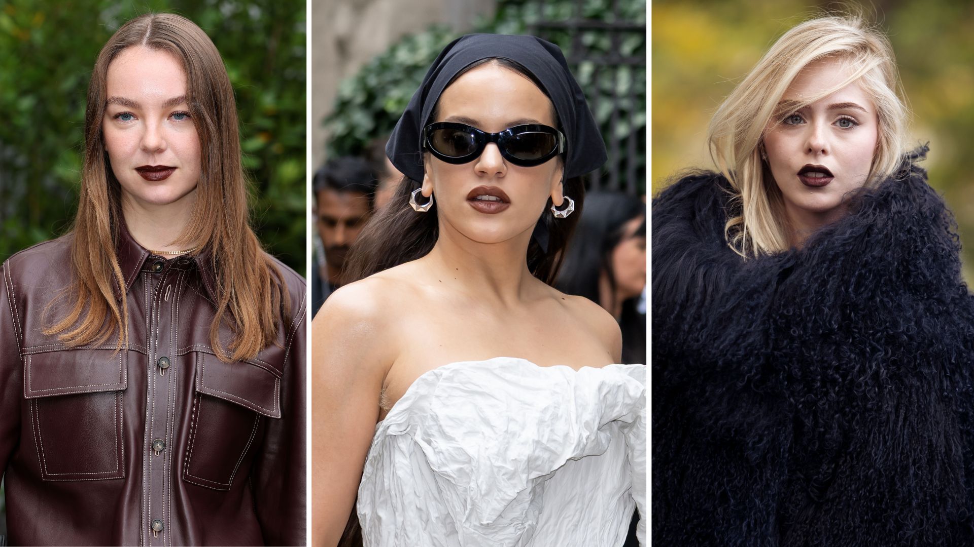 La apuesta más audaz del momento: Rosalía y otras ‘it girls’ se rinden a los labios oscuros