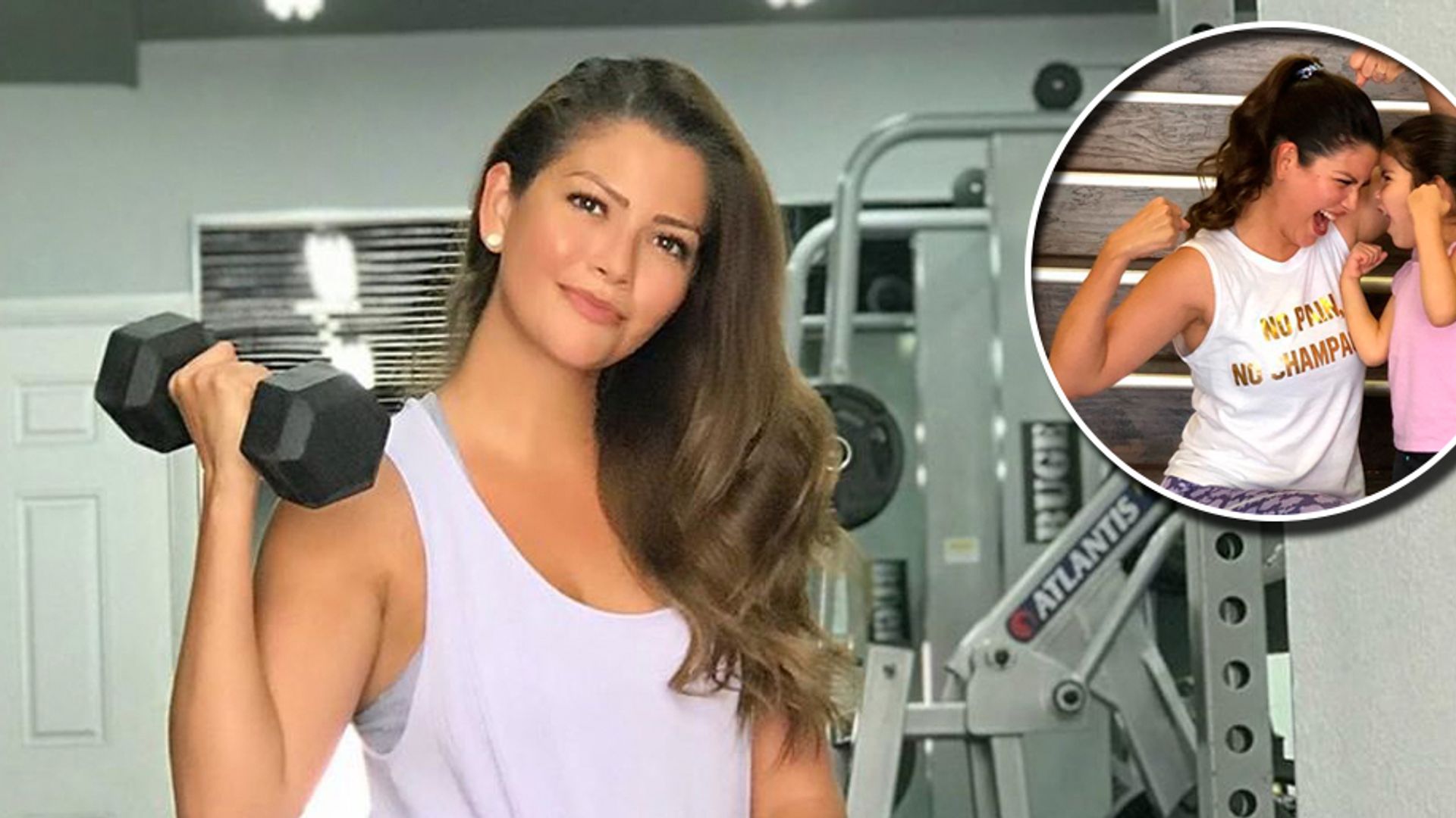 Giulietta, la hija de Ana Patricia Gámez, es la entrenadora más estricta en el gym