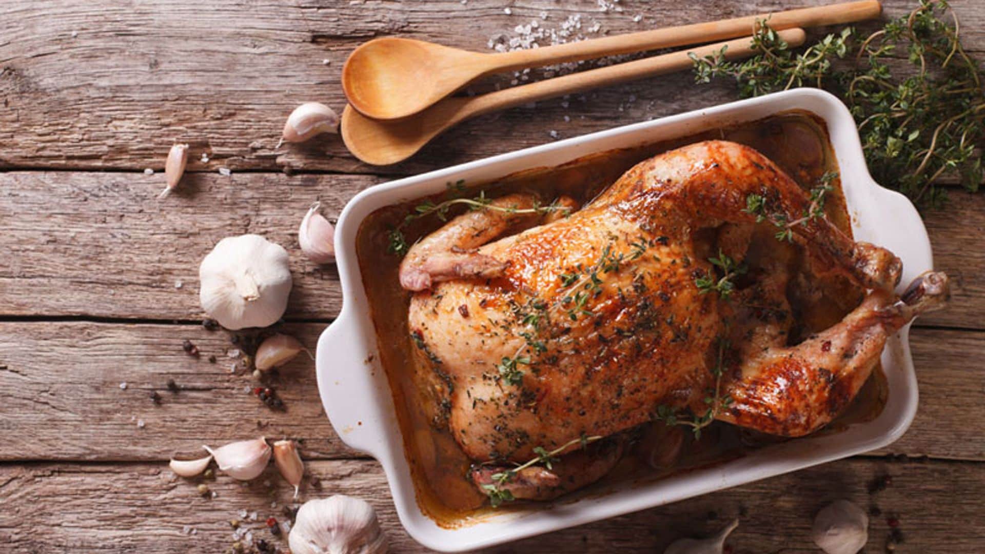 Pollo asado al ajo y tomillo