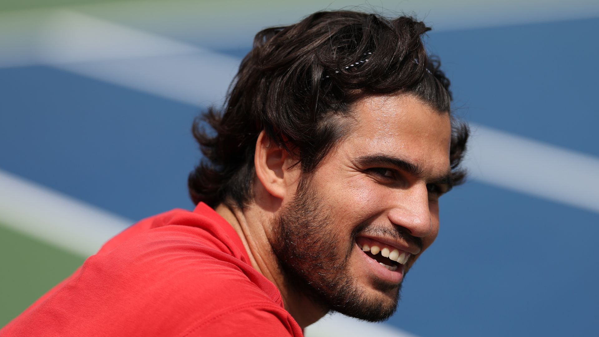 NEW YORK, NEW YORK - AUGUST 30: Carlos Alcaraz of Spain during a practice session with Stan Wawrinka of Switzerland before his first round match at USTA Billie Jean King National Tennis Center on August 30, 2026 in New York City