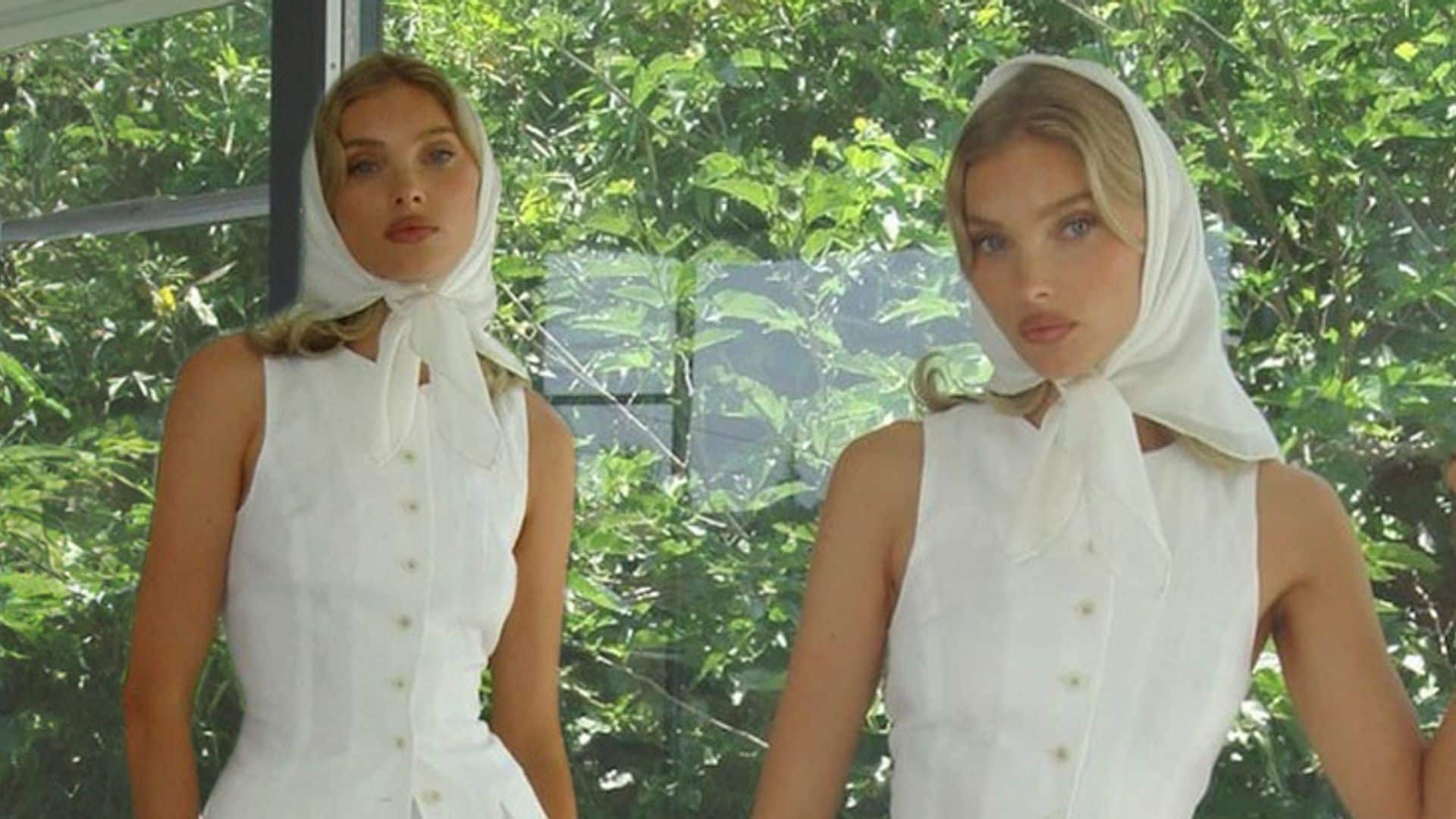 Elsa Hosk conecta con la realeza española con su anecdótico look en color blanco