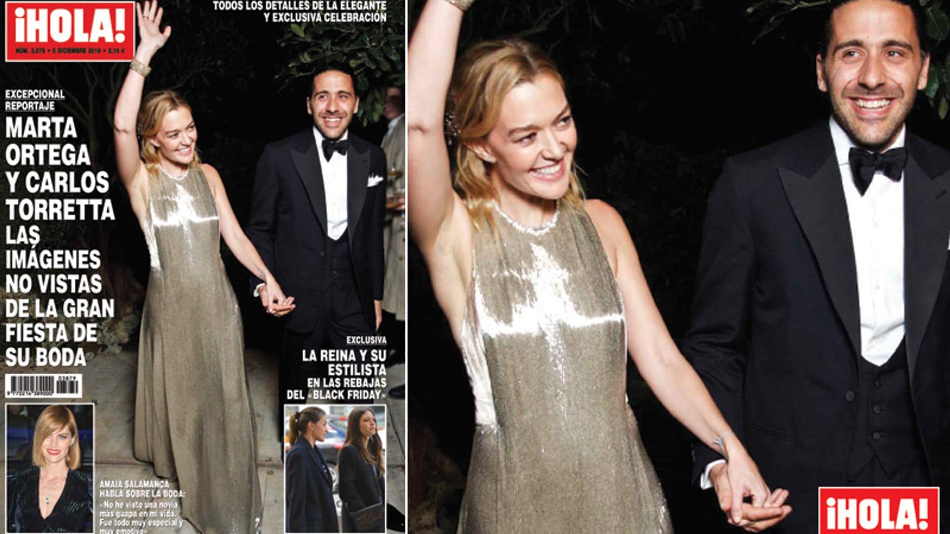 La revista ¡HOLA! adelanta su edición con imágenes no vistas de la boda de Marta Ortega