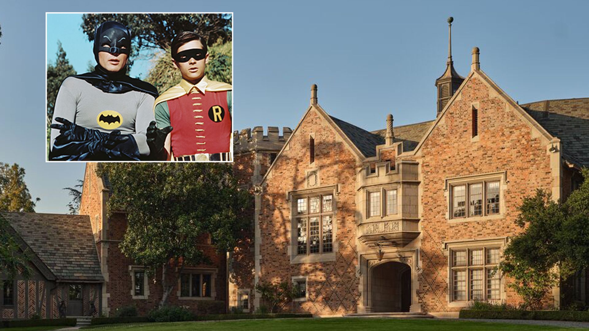 La mansión de Batman sale a la venta por 28 millones de euros: una joya de 1928 con 17.000 m² y un pasadizo secreto, pero sin Batcueva