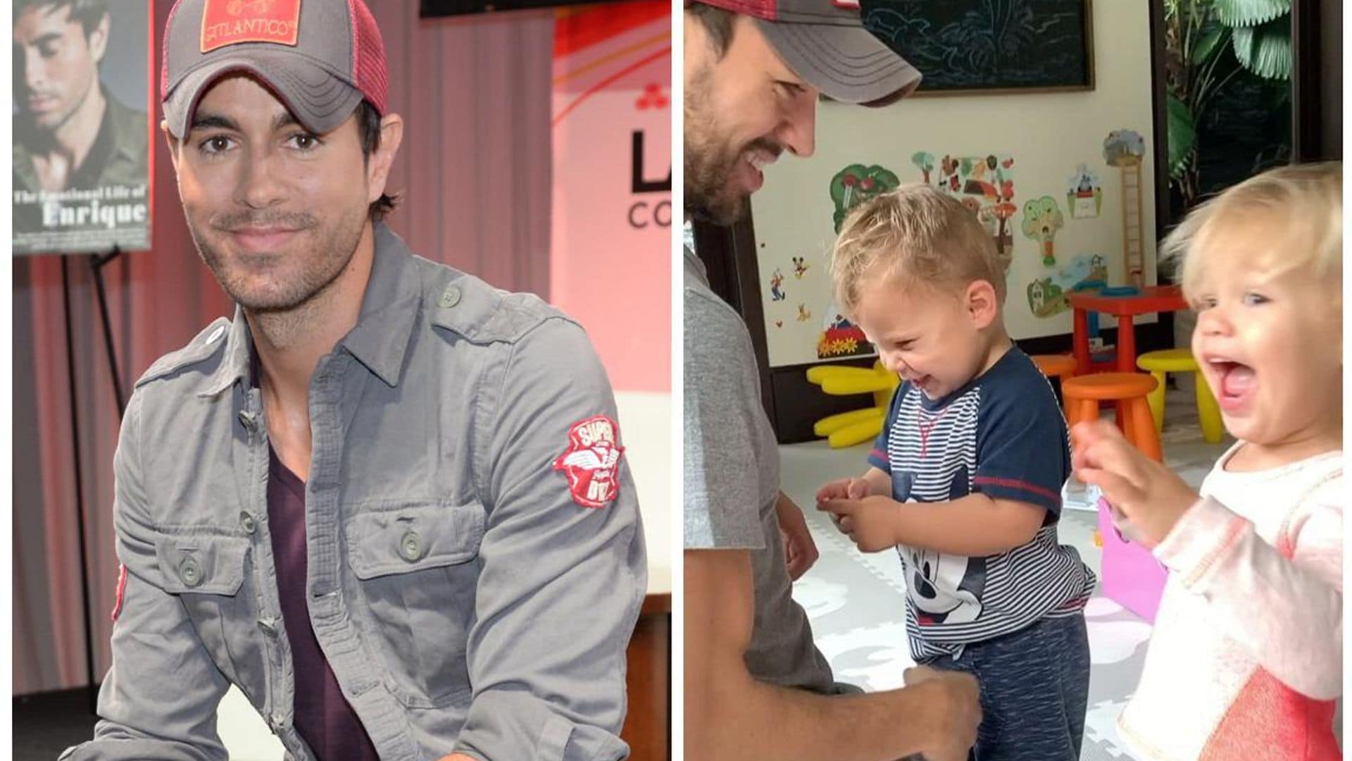 Pequeños traviesos: ¡Los hijos de Enrique Iglesias lo atacan a cosquillas!