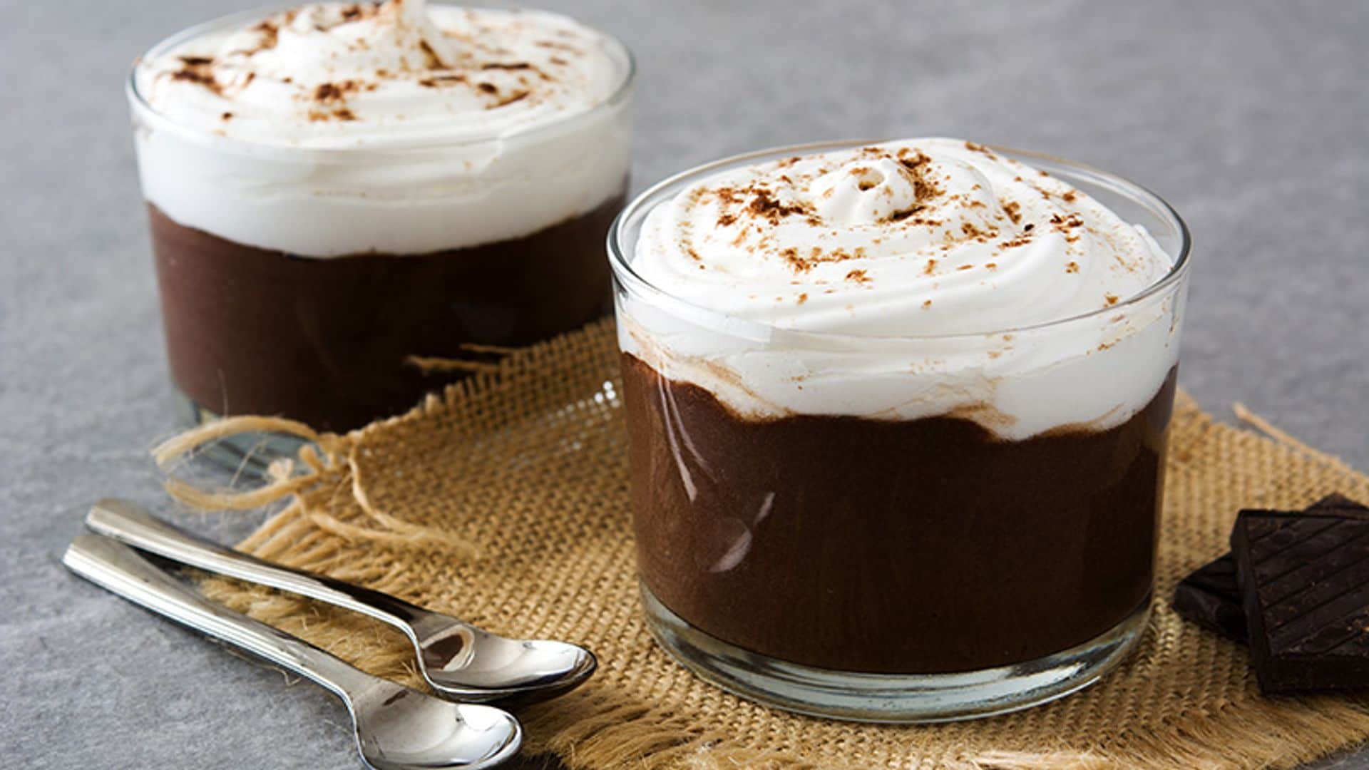 'Mousse' de chocolate negro y café