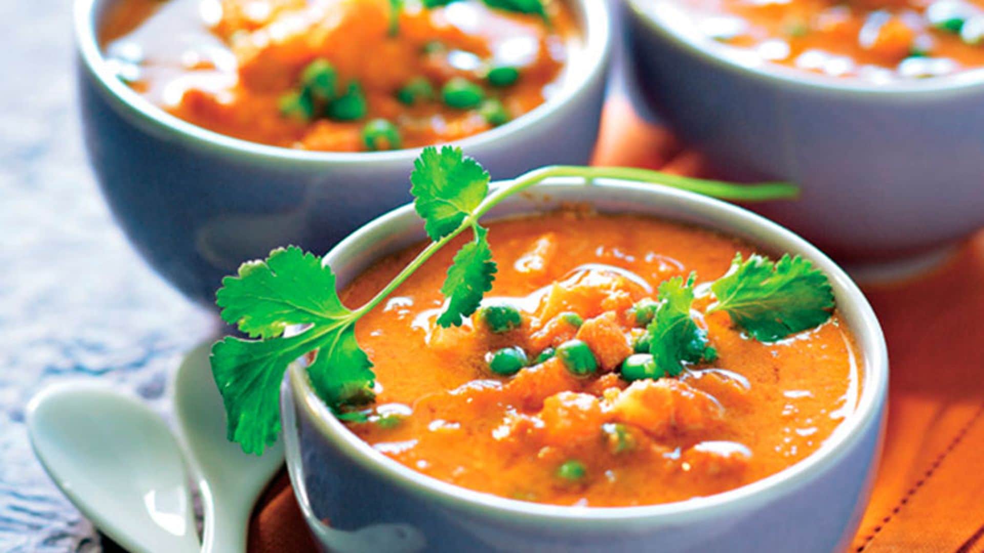 Sopa de verduras al estilo hindú