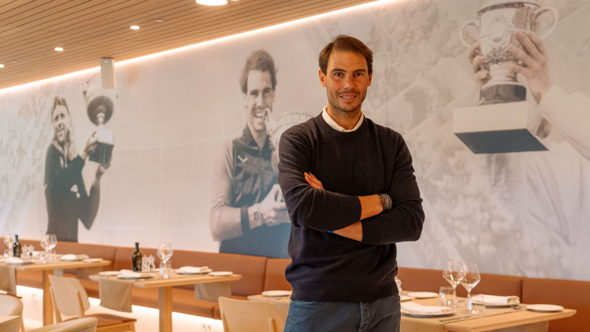 Rafa Nadal en su restaurante Roland Garros, Manacor, Mallorca