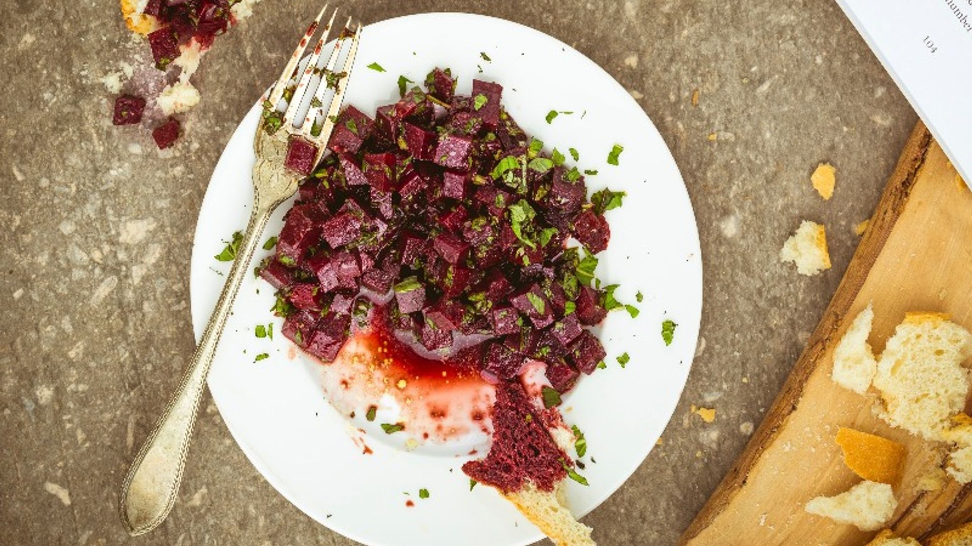 Ensalada de remolacha y menta