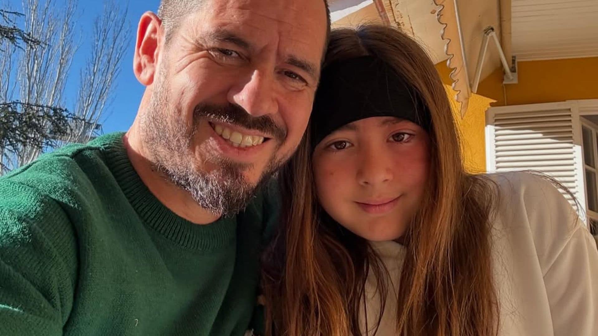 Dani Guerrero con su hija Isa