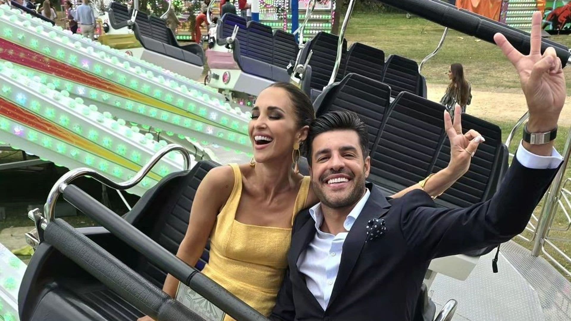 Paula Echevarría y Miguel Torres disfrutan como niños, junto a multitud de VIPs, en la comunión de la nieta de 'El Turronero'