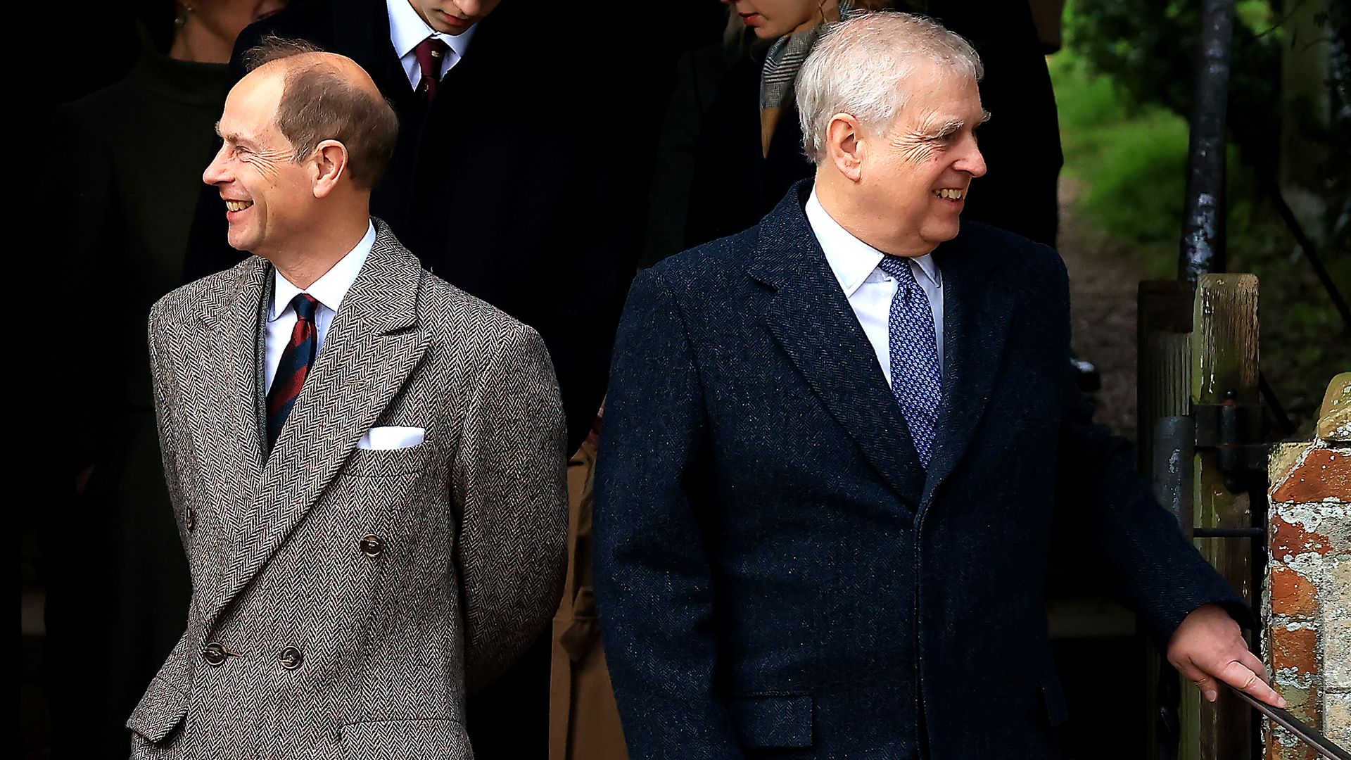 Príncipe Andrés de York y príncipe Eduardo en la navidad de 2023