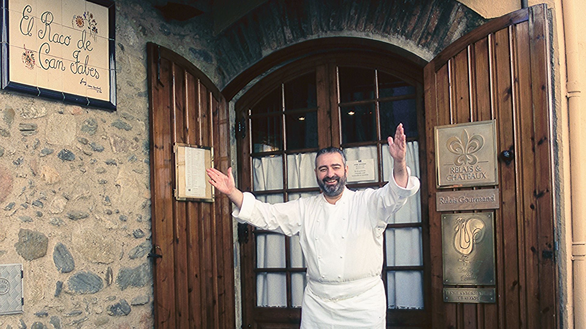 El chef Santi Santamaria en su restaurante El Raco de Can Fabes. San Celoni, Barcelona