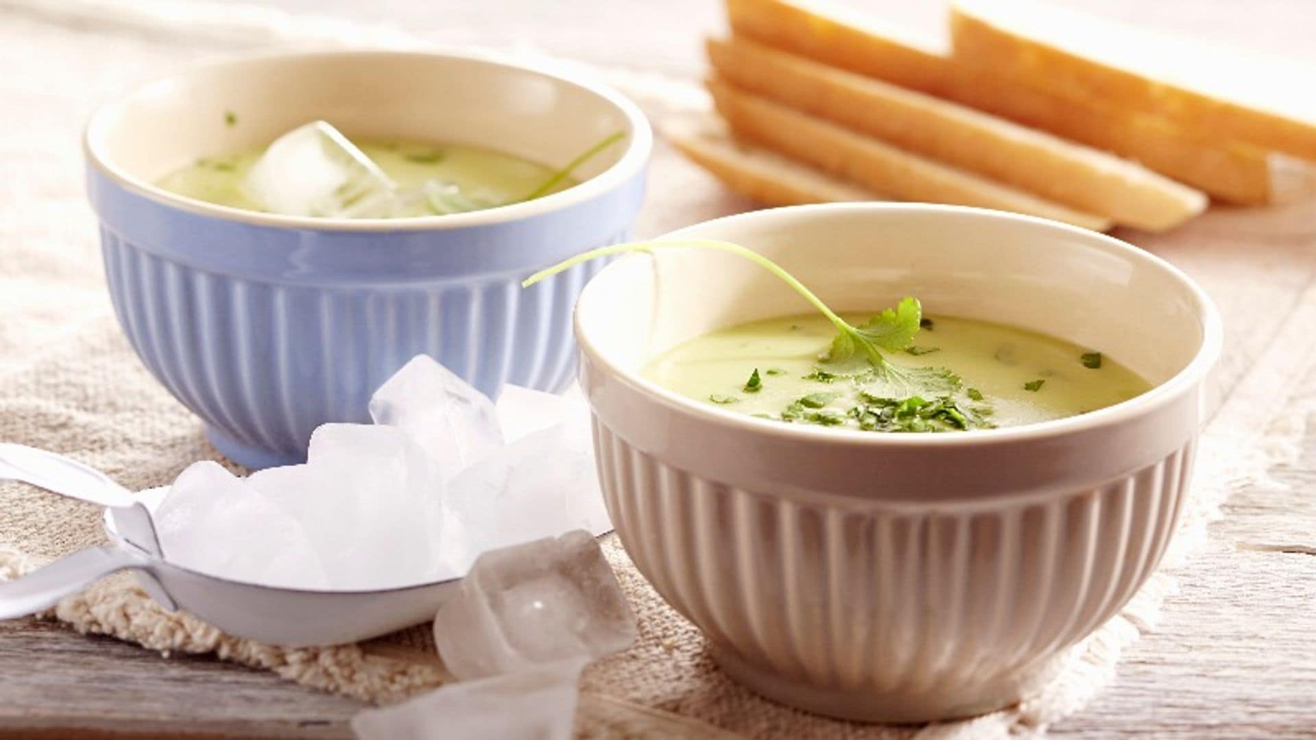 Crema fría de aguacate y pepino