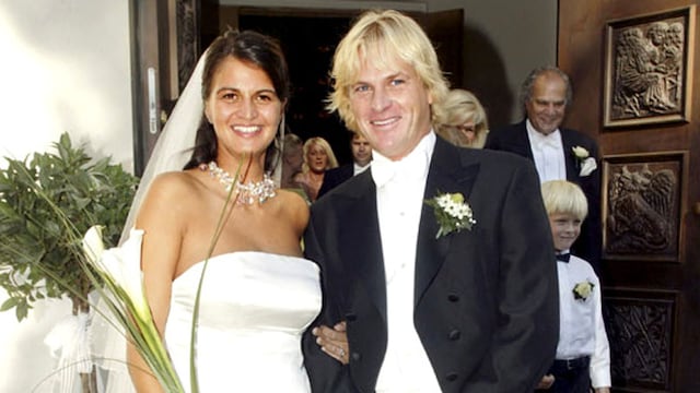 Morten Borg y Celine Maktabi en su boda