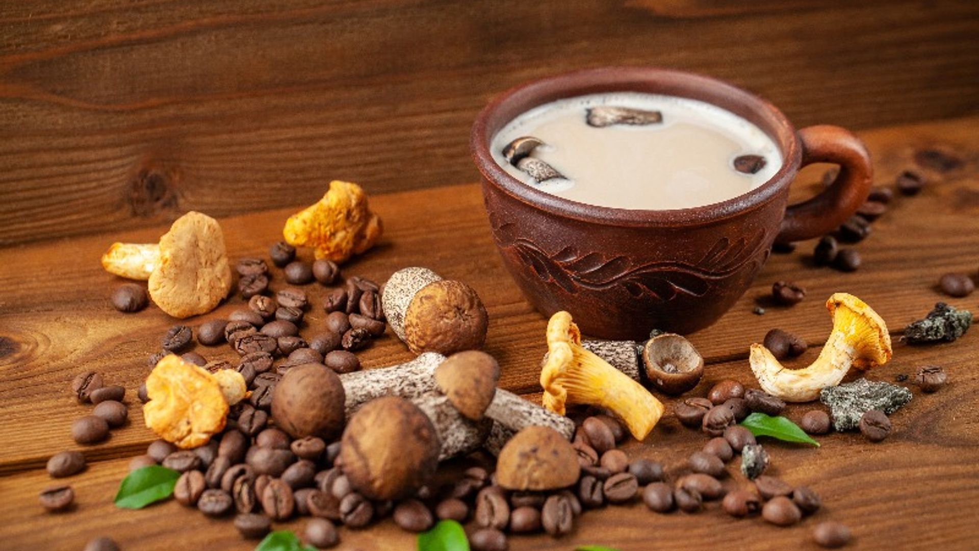 Café de champiñones