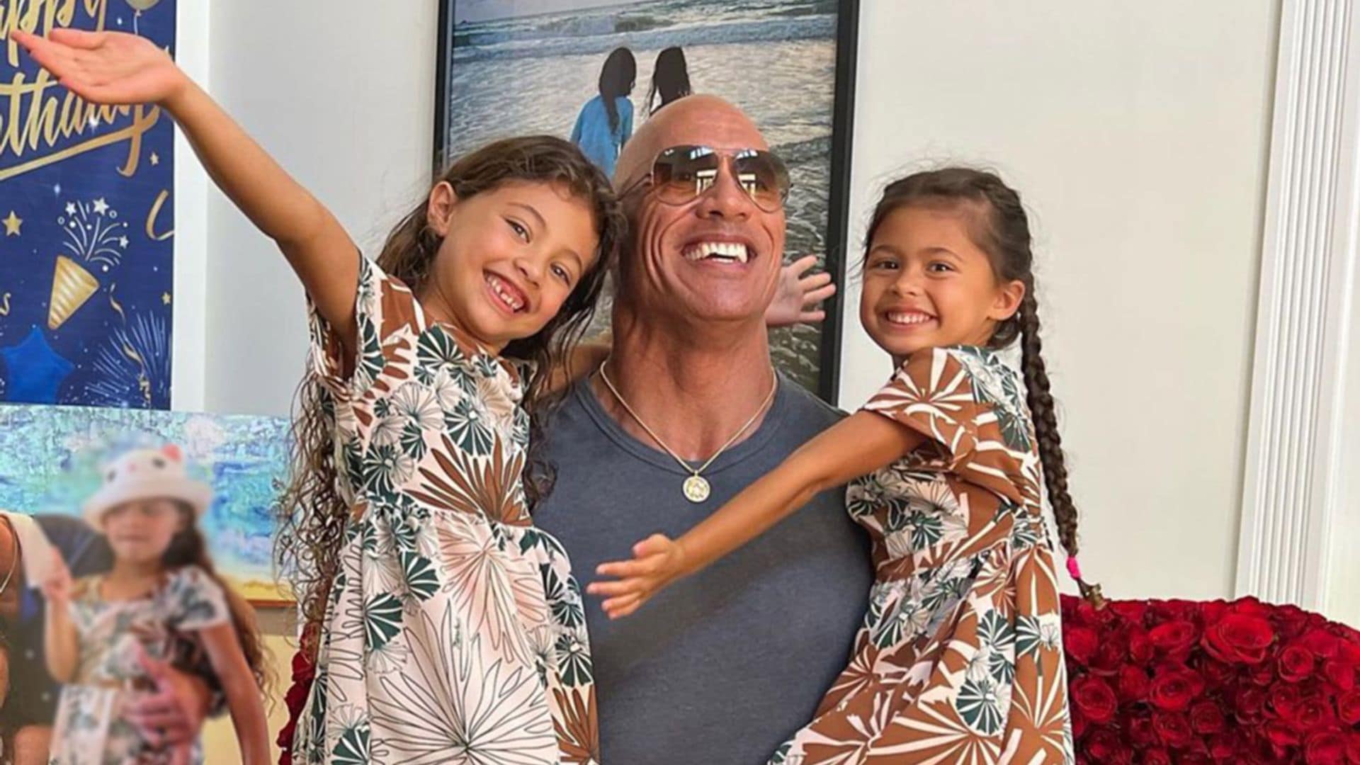 ¡Hecho un cuadro! Así ha terminado Dwayne Johnson tras la última travesura de sus niñas con un pintalabios