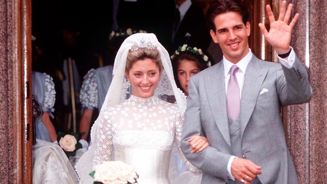 Marie-Chantal Miller y Pablo de Grecia en su boda