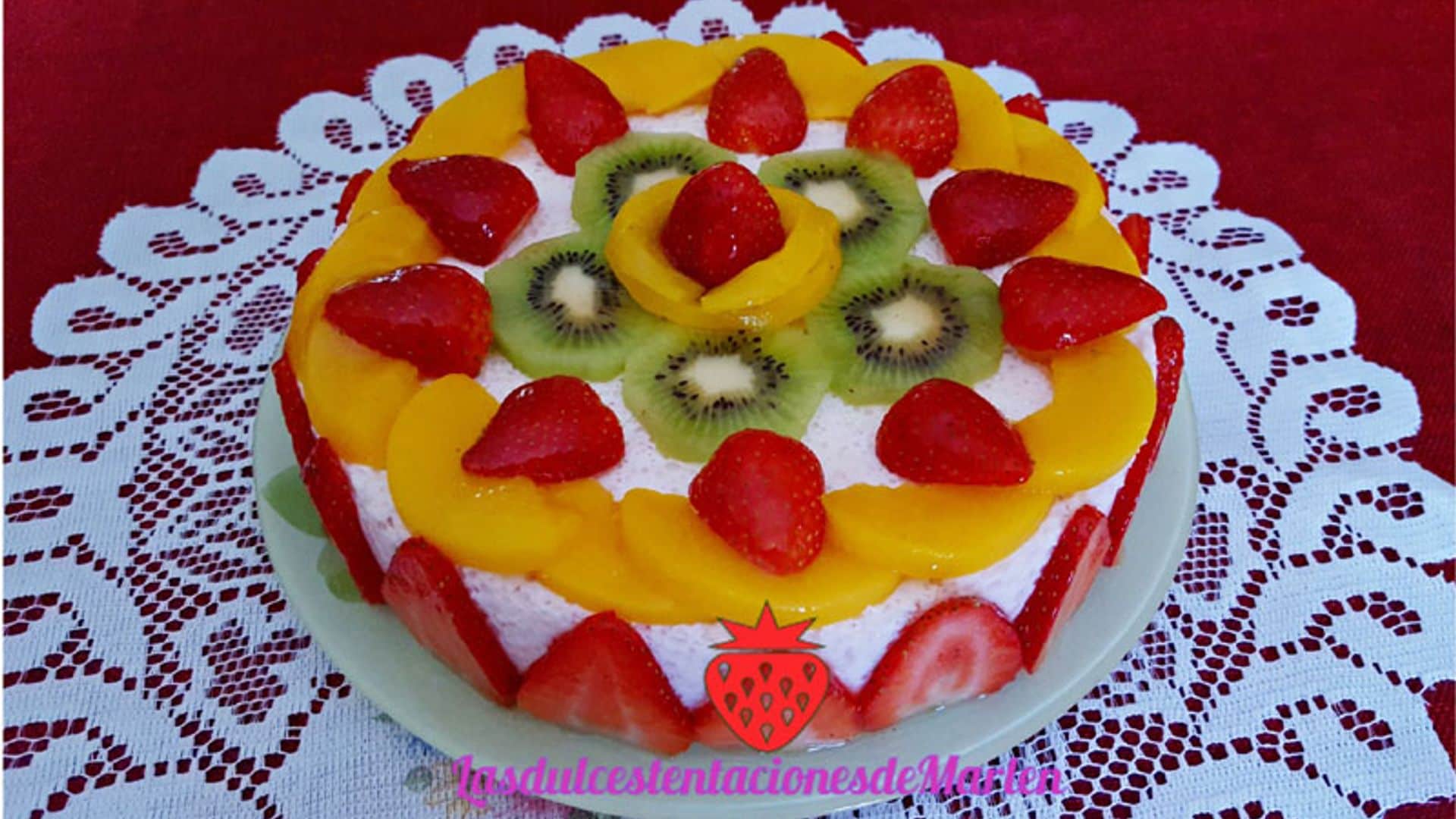 Tarta de fruta y yogur