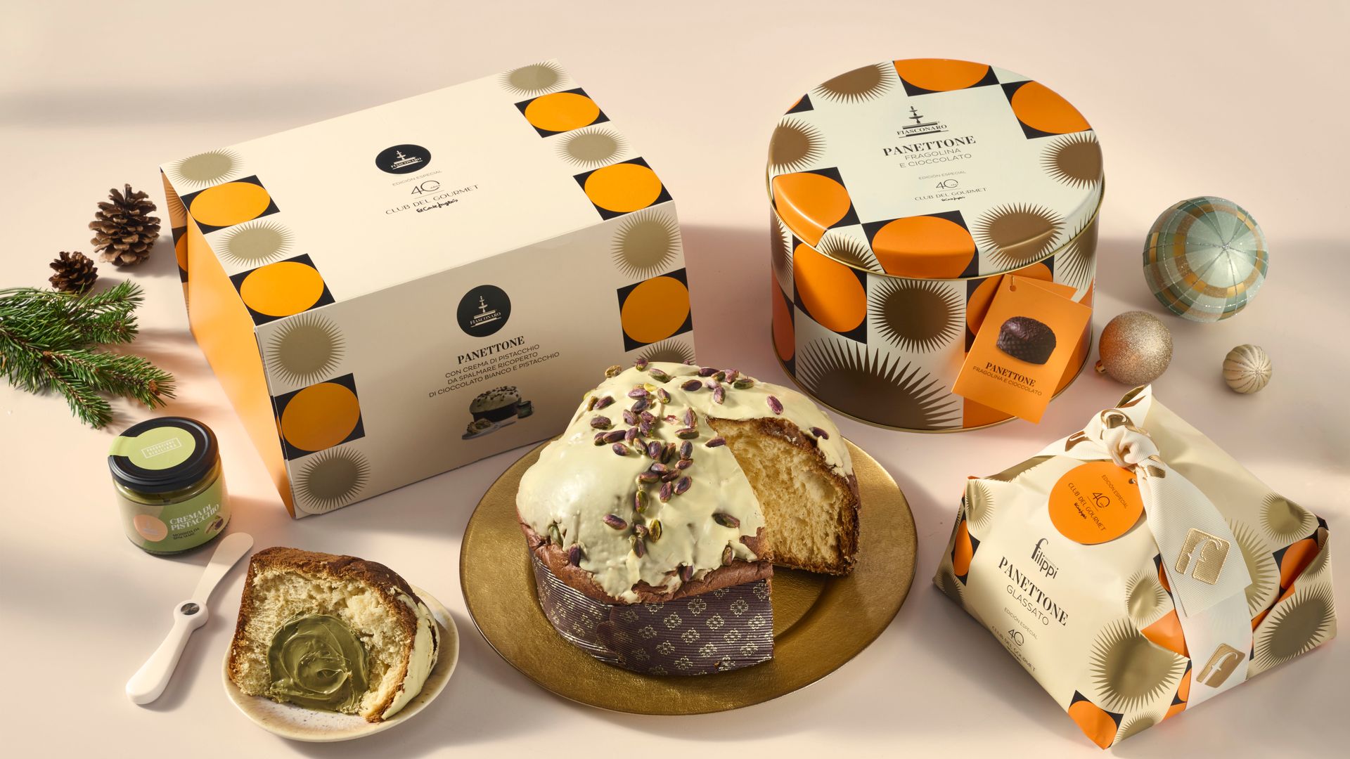 1. Panettone con chocolate blanco y crema de pistacho, un inolvidable placer dulce