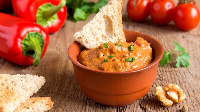 Dip de crema de pimientos
