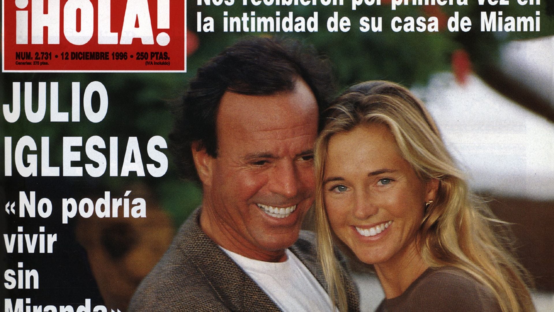Julio Iglesias y Miranda, de Yakarta a la boda que solo ¡HOLA! vio