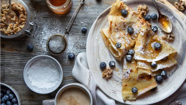 crepes arandanos nueces