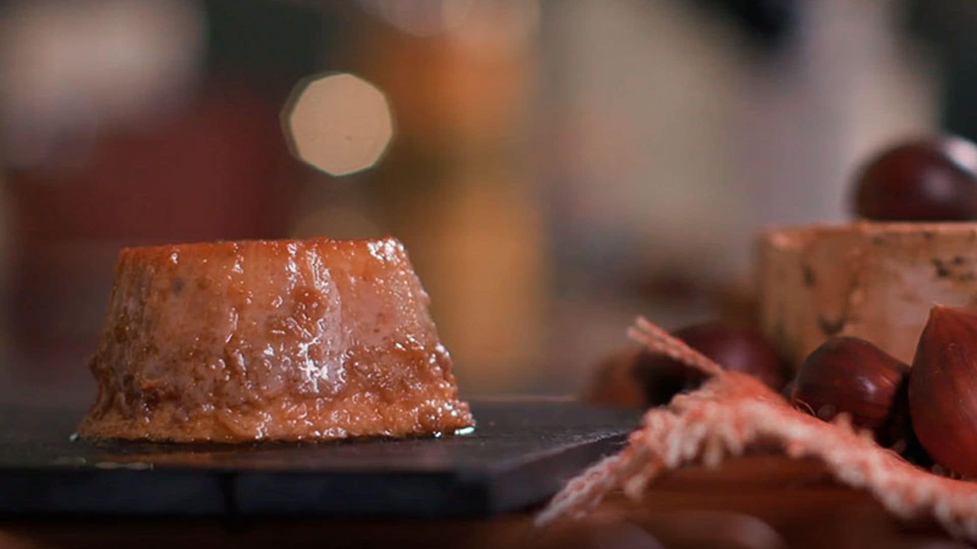 Flan de castañas paso a paso