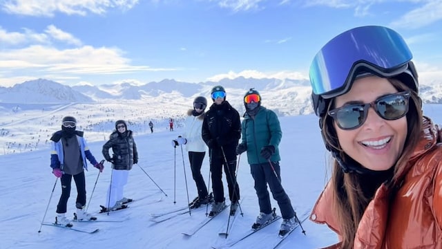 Nuria Roca disfruta de una escapada en la nieve