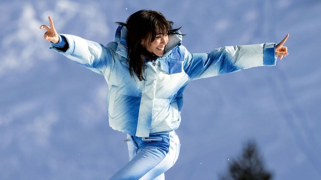 Aitana, muy feliz en la nieve