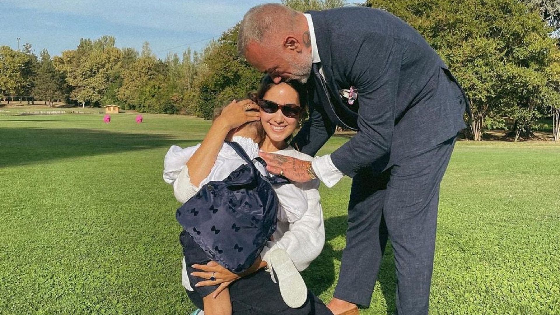 La increíble aventura familiar de Gianluca Vacchi, Sharon Fonseca y su hija Blu por Madrid