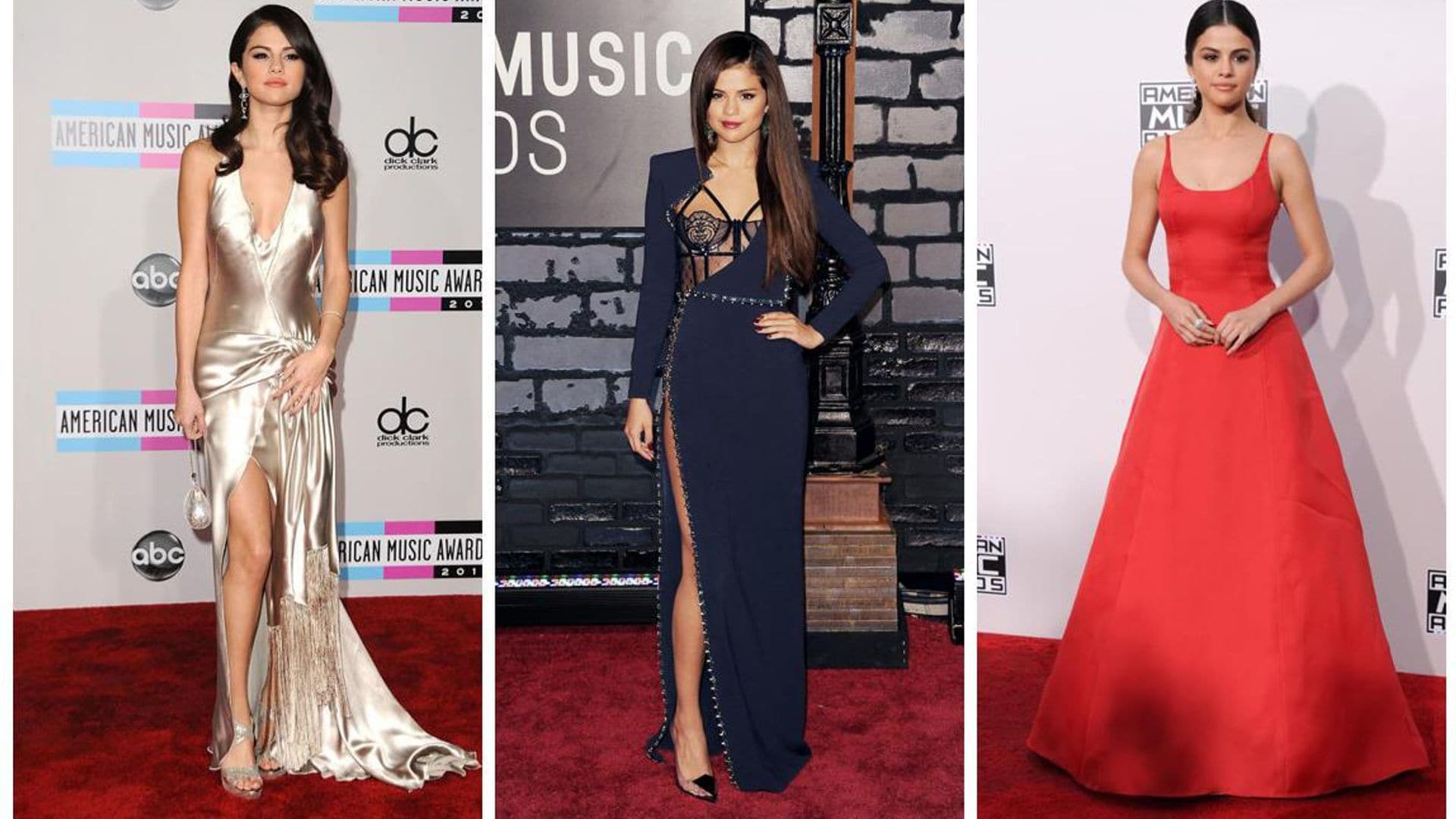 Los vestidos de alfombra roja más glamorosos de Selena Gomez