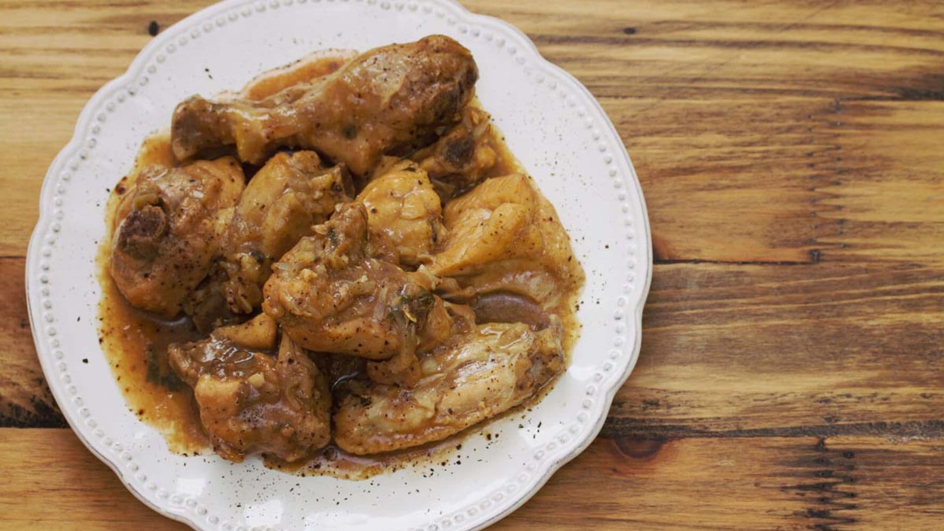 Pollo a la cerveza con patatas
