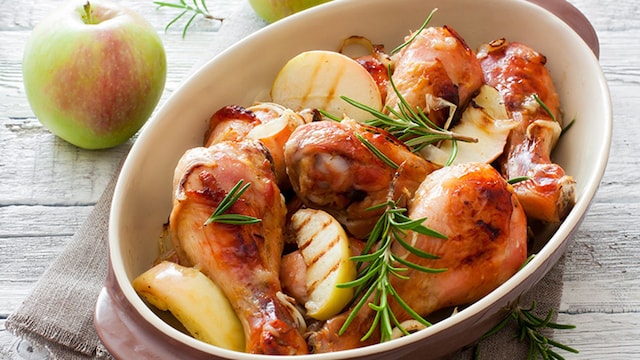 pollo manzana