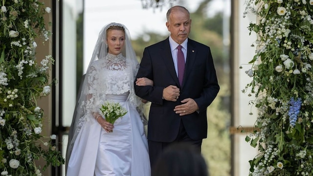 Aisha de Jordania en el día de su boda en mayo de 2025