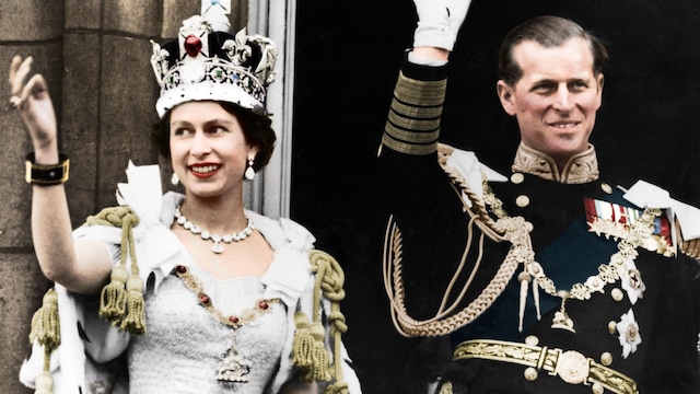 La reina Isabel II el día de su coronación 